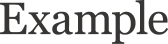 Example
